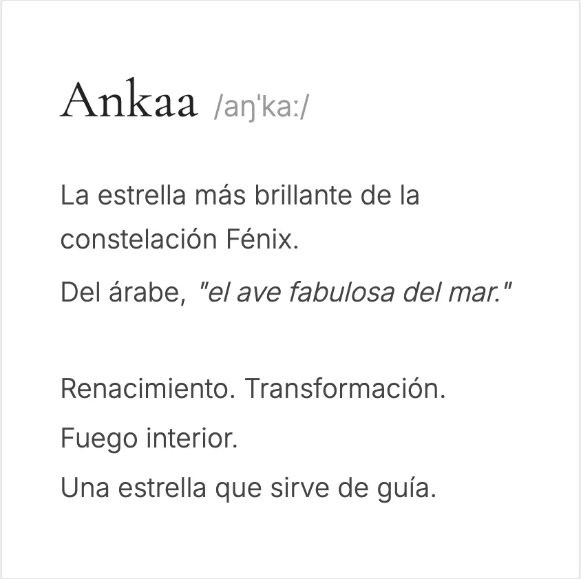 Ankaa — definición de la palabra