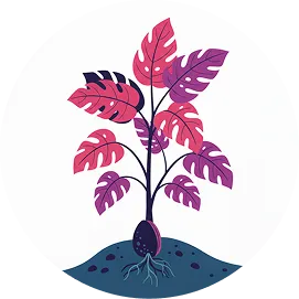 Ilustración de un árbol — tercer mes del proceso de marca